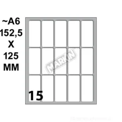 Confezione 10 buste da 10 fogli A6 etichette 46x20mm bianche