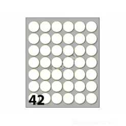 Confezione 10 buste da 10 fogli formato A6 etichette autoadesive 18mm carta bianca Markin