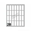 Confezione 10 buste da 10 fogli formato A6 etichette autoadesive 34x14mm carta bianca Markin