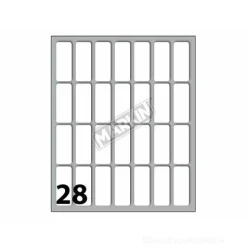 Confezione 10 buste da 10 fogli formato A6 etichette autoadesive 34x14mm carta bianca Markin