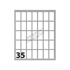 Confezione 10 buste da 10 fogli formato A6 etichette autoadesive 27x15mm carta bianca Markin