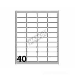 Confezione 10 buste da 10 fogli formato A6 etichette autoadesive 28x12mm carta bianca Markin