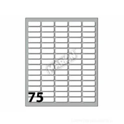 Confezione 10 buste da 10 fogli formato A6 etichette autoadesive 21x8mm carta bianca Markin
