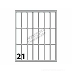 Confezione 10 buste da 10 fogli formato A6 etichette autoadesive 46x14mm carta bianca Markin