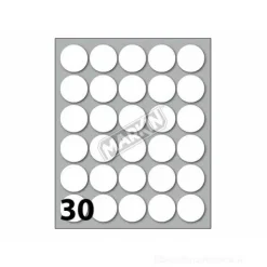 Confezione 10 buste da 10 fogli formato A6 etichette autoadesive 22mm carta bianca Markin