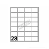 Confezione 10 buste da 10 fogli formato A6 etichette autoadesive 28x19mm carta bianca Markin