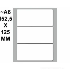 Confezione 10 buste da 10 fogli formato A6 etichette autoadesive 100x46mm carta bianca Markin