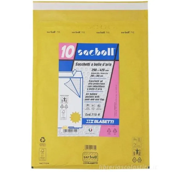 Confezione 10 buste imbottite avana cm 29x42 Sacboll H