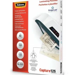 Confezione 100 buste per plastificatrice finitura lucida formato A5 125 micron