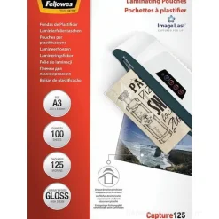 Confezione 100 buste per plastificatrice finitura lucida formato A3 125 micron