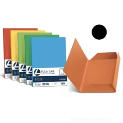 Confezione 25 cartelline 3 lembi per atti Folder 3L 200 gr nero