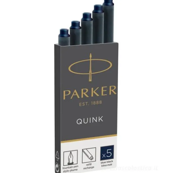 Confezione 5 cartucce stilo parker nero-blu (1950385)