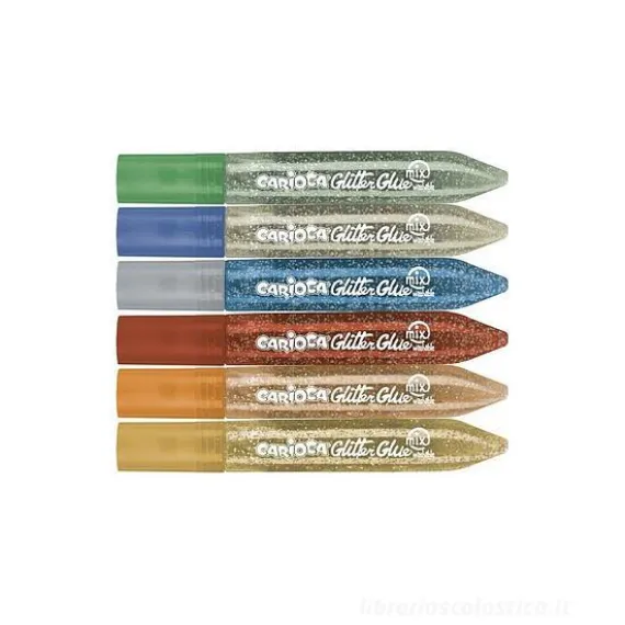 Confezione 6 colle glitterate lavabili Glitter Glue Washable