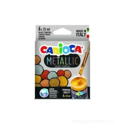 Confezione 6 colori a tempera liquida Metallic 25 ml