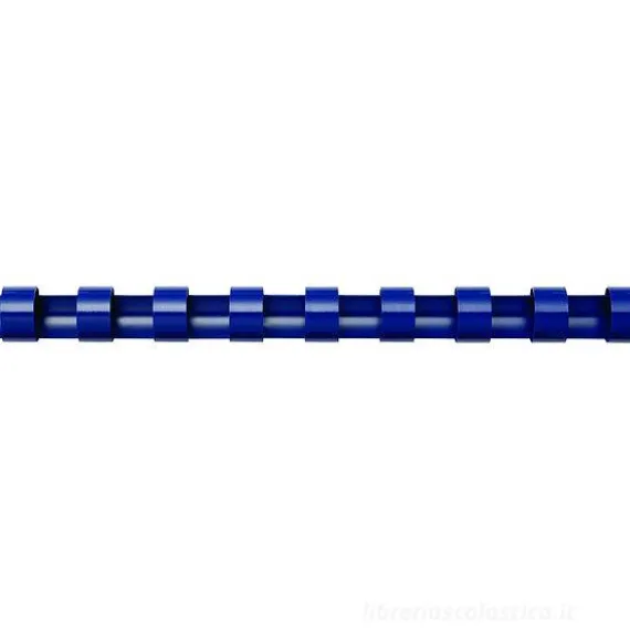 Confezione 100 dorsi plastici 8 mm blu