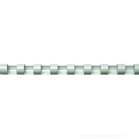 Confezione 100 dorsi plastici 6 mm bianco