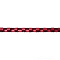 Confezione 100 dorsi plastici 12 mm rosso