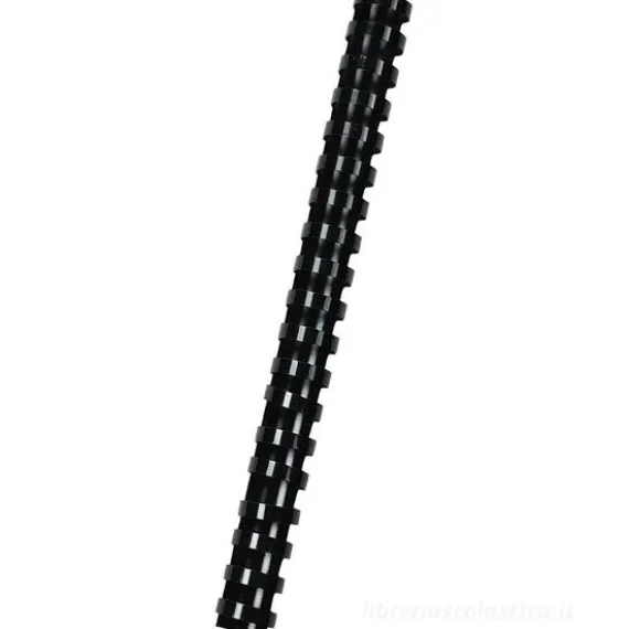 Confezione 50 dorsi plastici per rilegatrici 25 mm nero