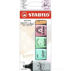 Confezione 5 evidenziatori Stabilo Boss Mini Pastel Love