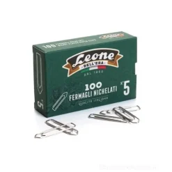 Confezione 100 fermagli nichelati n 5