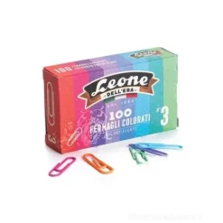 Confezione 100 fermagli nichelati colorati n 3