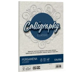 Confezione 50 fogli carta pergamena Calligraphy A4 cm 21x29,7 gr 90 colore perla