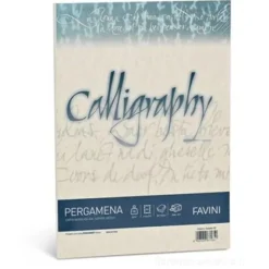 Confezione 50 fogli carta pergamena Calligraphy A4 cm 21x29,7 gr 90 colore naturale