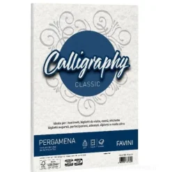 Confezione 50 fogli carta pergamena Calligraphy A4 cm 21x29,7 gr 190 colore bianco