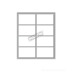 Confezione 10 fogli da 8 etichette autoadesive 56x34mm carta bianca Markin