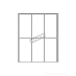 Confezione 10 fogli da 6 etichette autoadesive 73x37mm carta bianca Markin