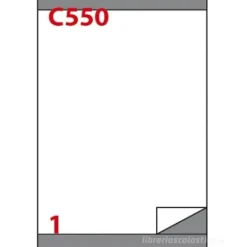 Confezione 100 fogli da 100 etichette autoadesive 210x280 mm carta bianca Markin