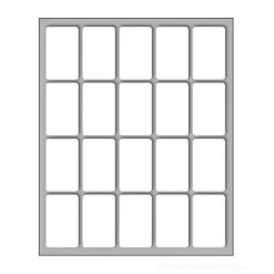 Confezione 10 fogli da 20 etichette autoadesive 34x21mm carta bianca Markin