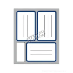 Confezione 10 fogli da 3 etichette autoadesive 80x53mm carta bianca Markin