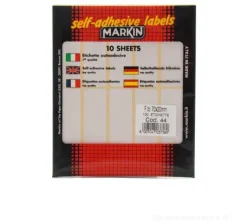 Confezione 10 fogli da 10 etichette autoadesive 70x20mm carta bianca Markin