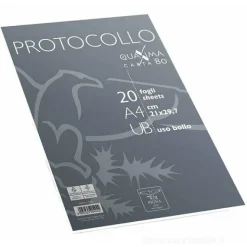 Confezione 20 fogli protocollo formato A4 UB