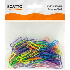 Confezione 150 graffette cm 2,8 colori fluo