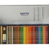 Confezione in metallo 50 pastelli Giotto supermina 1 temperino 1 gomma 2 matite in grafite