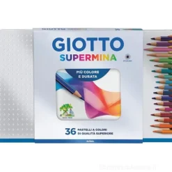 Confezione in metallo 36 pastelli Giotto supermina