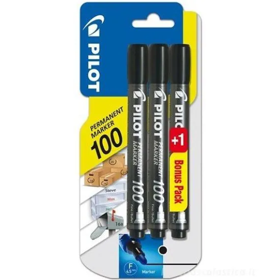 Confezione 3 marcatori indelebili Permanent Marker 100