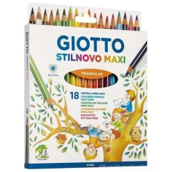 Confezione 18 matite colorate Giotto Stilnovo Maxi