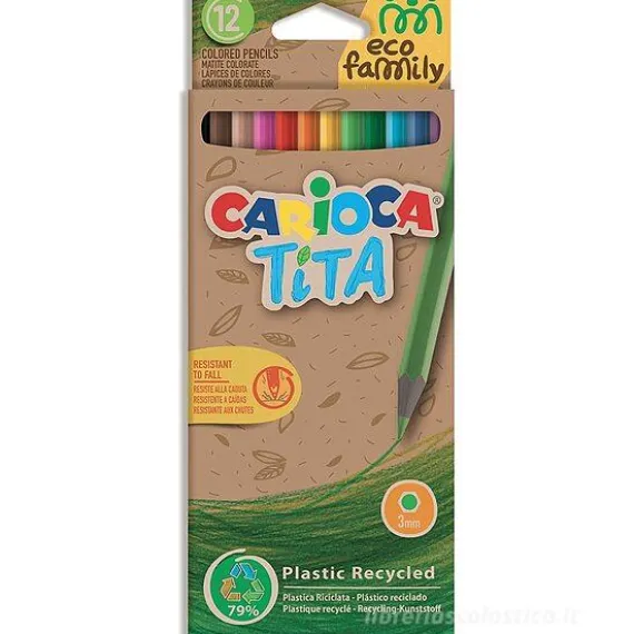 Confezione 12 matite colorate Tita Eco Family