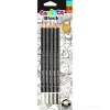 Confezione 4 matite in grafite HB con gomma
