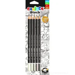 Confezione 4 matite in grafite HB con gomma