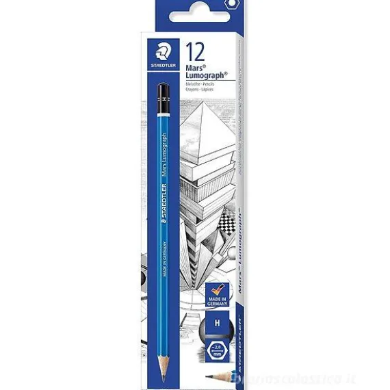 Confezione 12 matite Mars Lumograph H