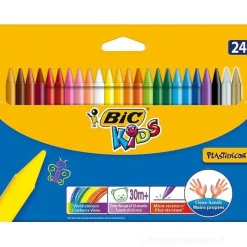 Confezione 24 pastelli a cera Bic Kids Plastidecor