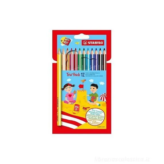 Confezione 12 pastelli a sezione triangolare Trio Maxi
