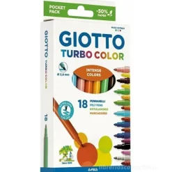 Confezione 18 pennarelli a punta fine Giotto Turbo Color