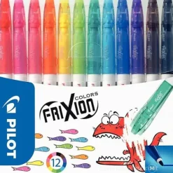 Confezione 12 pennarelli a punta media cancellabili Frixion