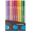 Confezione 20 pennarelli ColorParade Pen 68 astuccio antracite azzurro