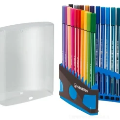 Confezione 20 pennarelli ColorParade Pen 68 astuccio antracite azzurro
